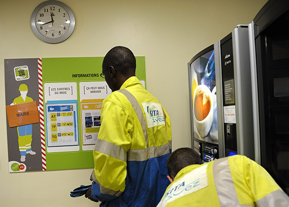 Affichage d’informations sur la santé et la sécurité dans un local de pause Affichage d’informations sur la santé et la sécurité dans un local de pause